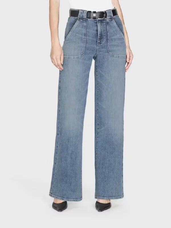 Modern Pocket Jean Chic Rip-Detail High-Waist Jeans