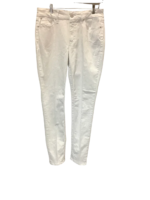 Seven 7  Women's High Rise Jean White Size: 10 Classic Slim Fit Jeans