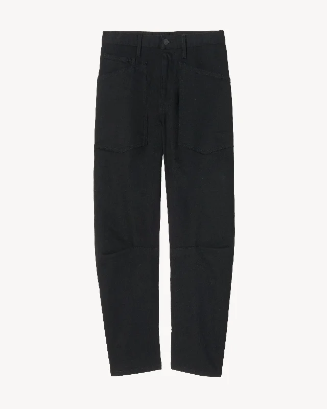 Shon Jean In Black Fashionable Cropped Denim Jeans