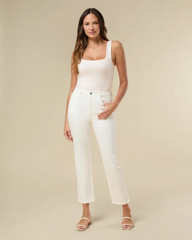 Straight Leg Jean Stylish Shredded Denim Jeans
