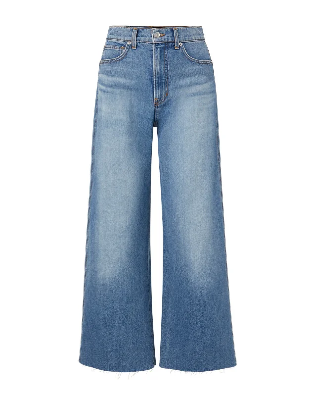 Taylor High Rise Wide Leg Cropped Jean Comfortable Ankle Jeans