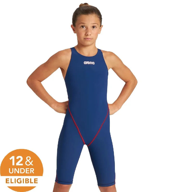 Arena Girls' Powerskin ST 2.0 Open Back Tech Suit Swimsuit Beach Ready Swimsuit