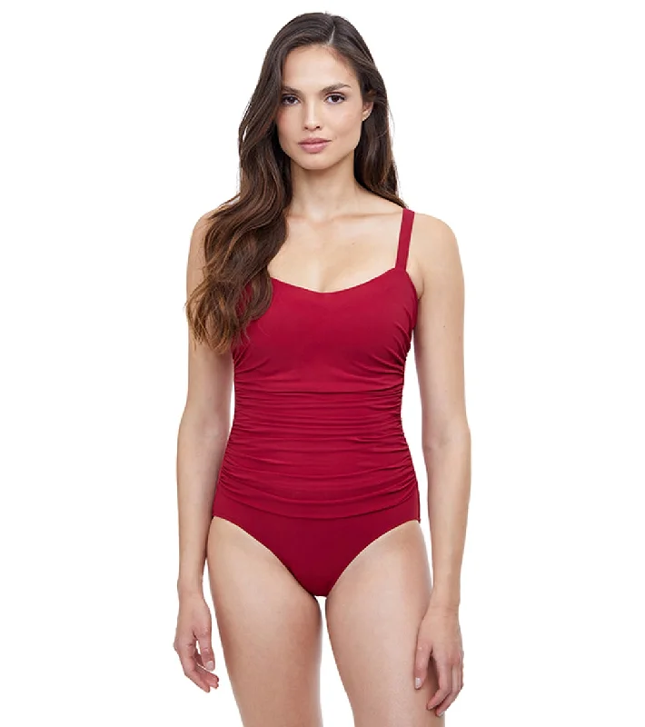 Profile by Gottex Tutti Frutti One Piece Swimsuit (D-Cup) Ruby Halter Top Bikini