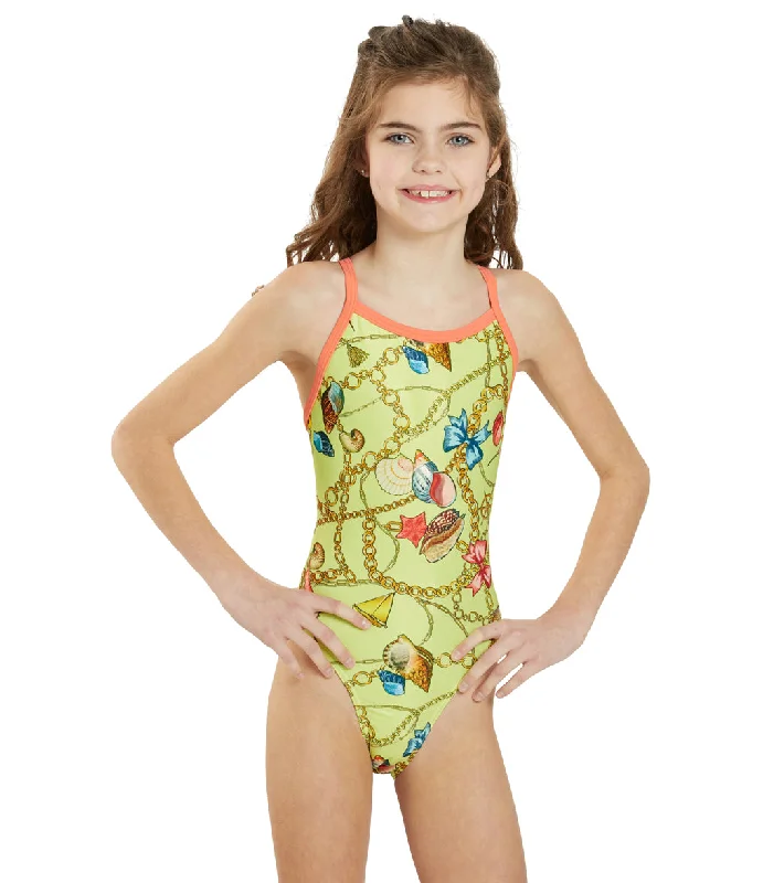 Sporti x Emma Weyant Monaco Treasures Thin Strap One Piece Swimsuit Youth (22-28) Monaco Treasures Tie-Back Swimwear