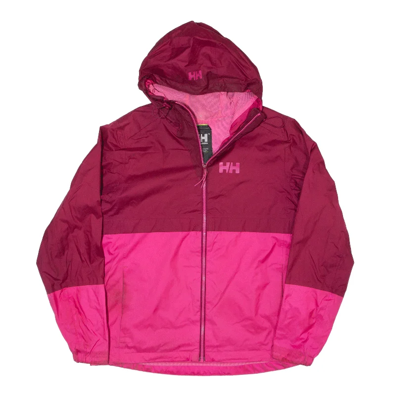 HELLY HANSEN Rain Jacket Pink Womens L Mesh Jacket Canvas Jacket Denim Jacket