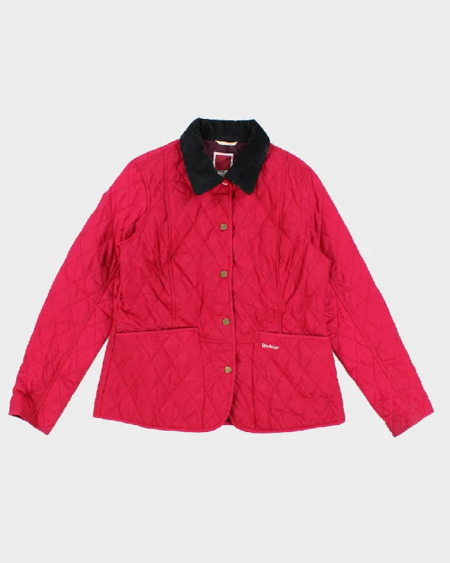 Pantone Barbour Pink Quilted Jacket - M Striped Jacket Polka Dot Jacket Floral Jacket