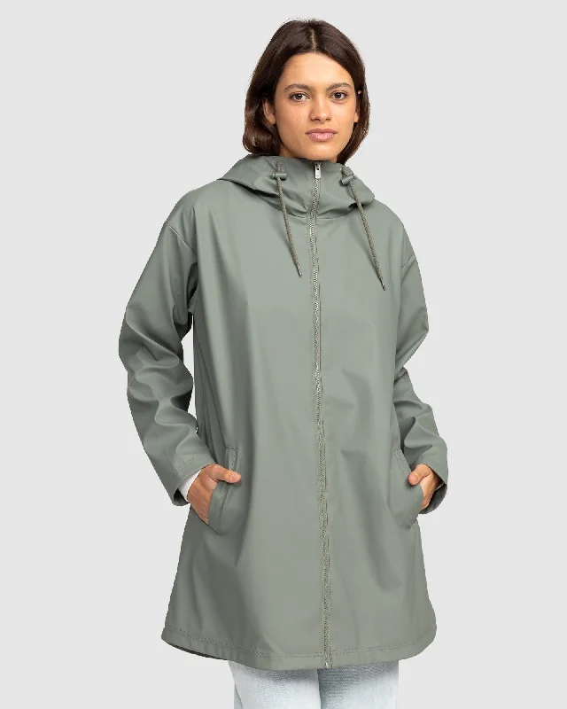 Womens Raining Again Hooded Jacket Nylon Jacket Polyester Jacket Spandex Jacket