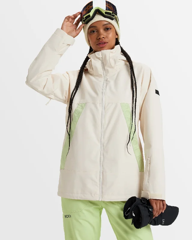 Womens Roxy Slope Snow Jacket Cotton Fabric Linen Fabric Terry Fabric