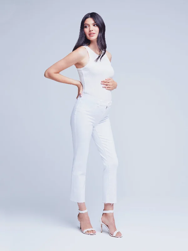 Sada Maternity Jean Fashionable White Denim Jeans