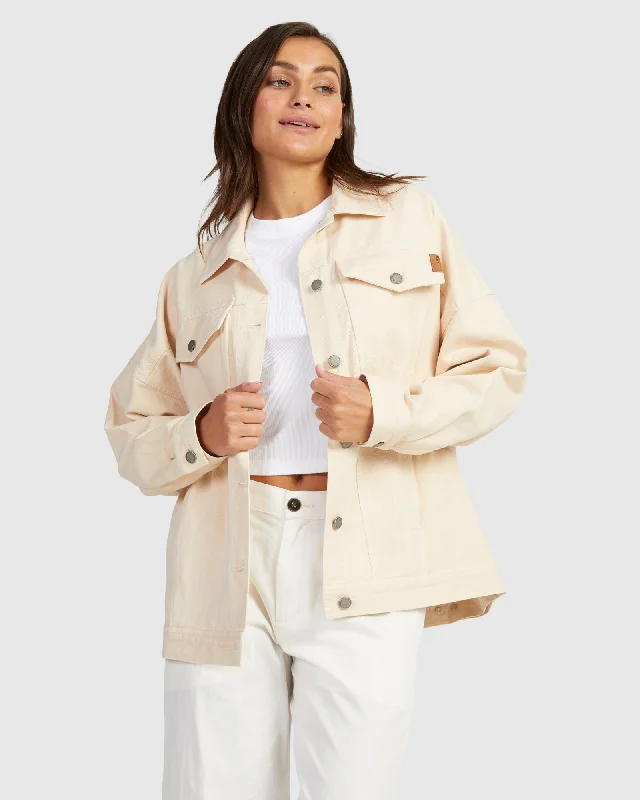 Womens The Ocean Is Calling Jacket Belted Jacket Elasticated Jacket Padded Jacket