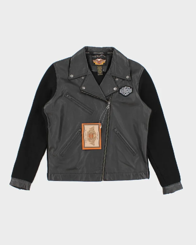 Women's Harley Davidson Leather & Knit Jacket - S Quilted Jacket Puffer Jacket Insulated Jacket