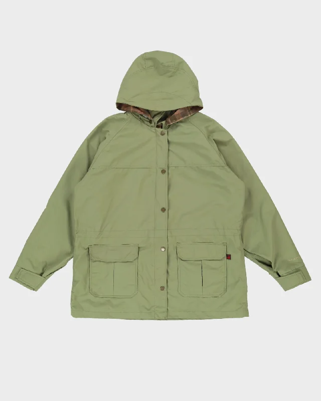 Woolrich Green Hooded Parka Style Jacket - XL A-Line Jacket Boat Neck Shawl Collar