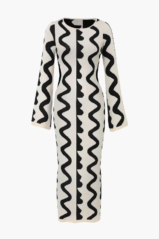 A&A Knitted Dreams Maxi Dress Elegant Maxi Dress with Pockets