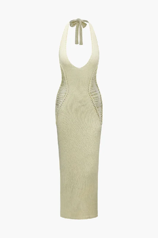 A&A Marbella Summer Knitted Maxi Dress Cozy Knit Maxi Dress