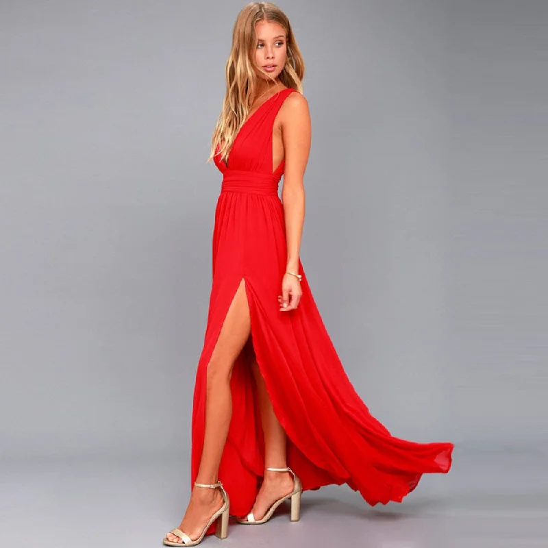 BerriesJam - Bohemia V-neck Sleeveless Sexy Party Long Maxi Dress Elegant Lace Maxi Dress BerriesJam - Bohemia V-neck Sleeveless Sexy Party Long Maxi Dress Elegant Lace Maxi Dress