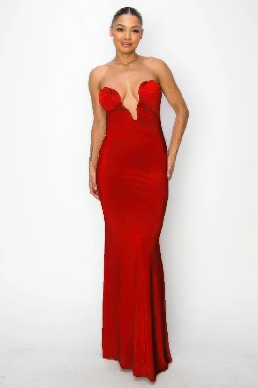 Glitter Ity Tube Maxi Dress Casual Maxi Dress with Pockets