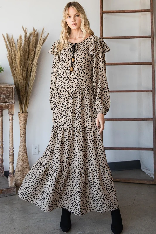 Bohemian Maxi Dress Comfortable Satin Maxi Dress