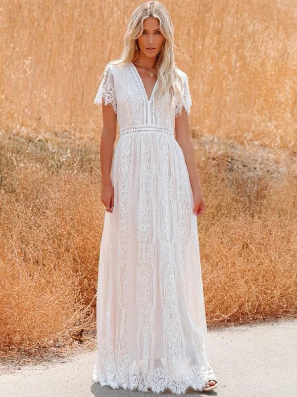 BerriesJam - Elegant Godness Long Flare Maxi Dress Trendy A-Line Maxi Dress