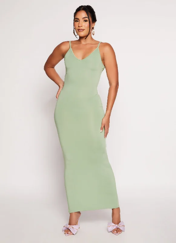 Daisy V Neck Bodycon Maxi Dress Stylish V-Neck Maxi Dress