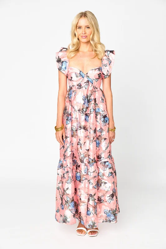 Lilly Sweetheart Neckline Maxi Dress - Sweet Talkin Stylish Boho Chic Maxi Dress