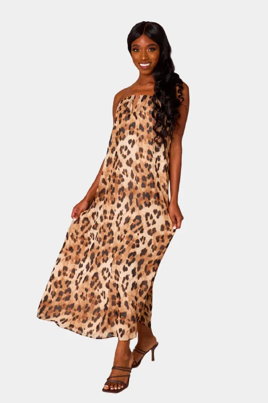 Luca Strapless Maxi Dress - Prowl Trendy Off-Shoulder Ruffle Maxi Dress