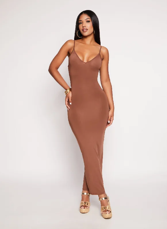 Daisy V Neck Bodycon Maxi Dress Comfortable Bohemian Maxi Dress