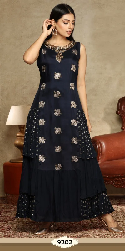 Navy Blue Long Maxi Dress Trendy A-Line Maxi Dress