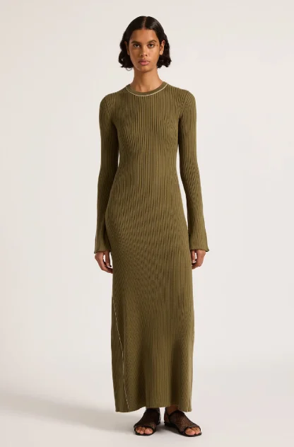 Nude Lucy Gaia Knit Maxi Dress Fashionable High-Low Maxi Dress