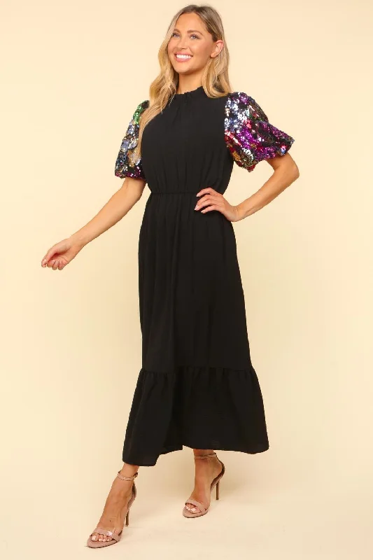 PLUS MULTI COLOR FLORAL SEQUINS MAXI DRESS Cozy Wrap Maxi Dress