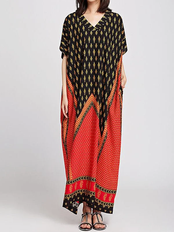 Tribal Art Maxi Dress Comfortable Cotton Maxi Dress