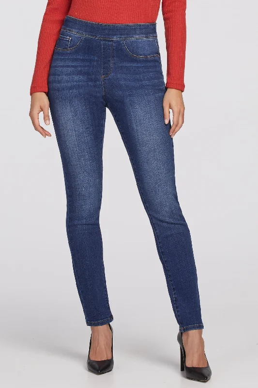 Tribal Audrey Pull-On Skinny Jean 7154O-T400-2784 River Blue Casual Skinny Fit Jeans Tribal Audrey Pull-On Skinny Jean 7154O-T400-2784 River Blue Casual Skinny Fit Jeans