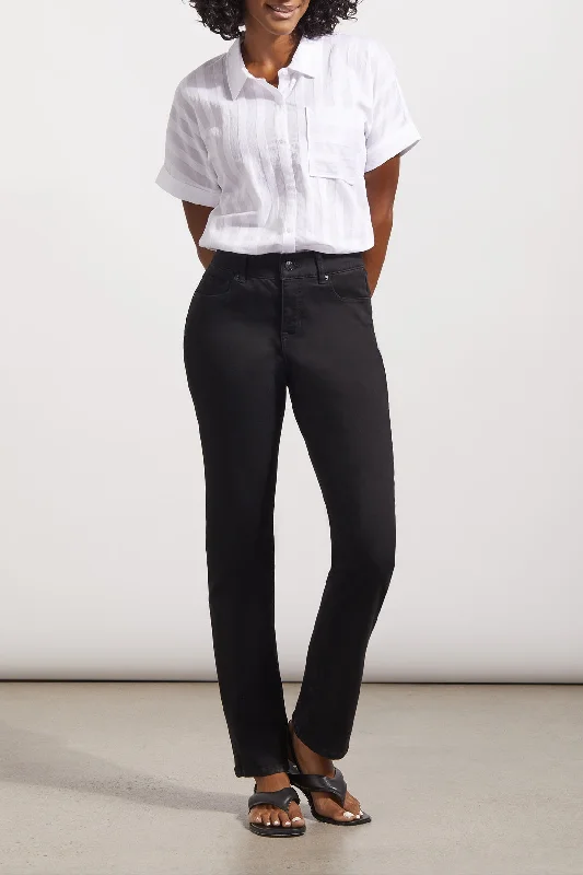 Tribal Sophia Curvy Straight Jean 7572O-5050-0002 Black Elegant Skinny Leg Jeans