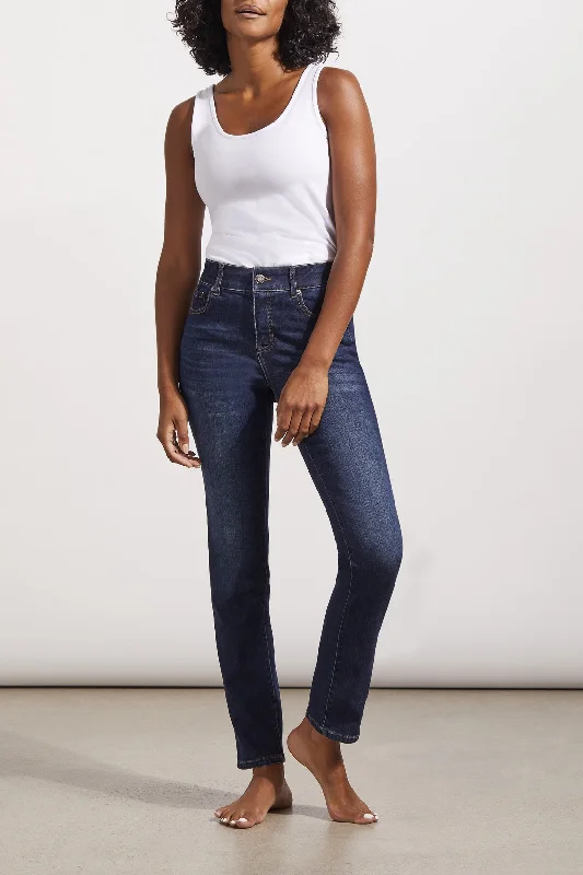 Tribal Sophia Curvy Straight Jean 7572O-5050-2860 Deep Ocean Trendy Paperbag Waist Jeans Tribal Sophia Curvy Straight Jean 7572O-5050-2860 Deep Ocean Trendy Paperbag Waist Jeans