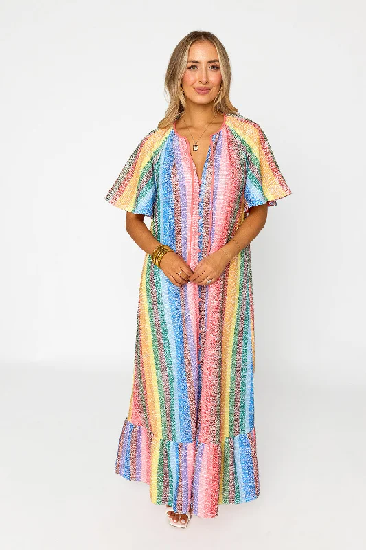 Tullah Caftan Maxi Dress - Enchanting Chic Summer Floral Maxi Dress