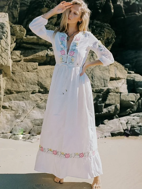 BerriesJam - Vintage Daily Casual Maxi Dress Fashionable Chiffon Maxi Dress