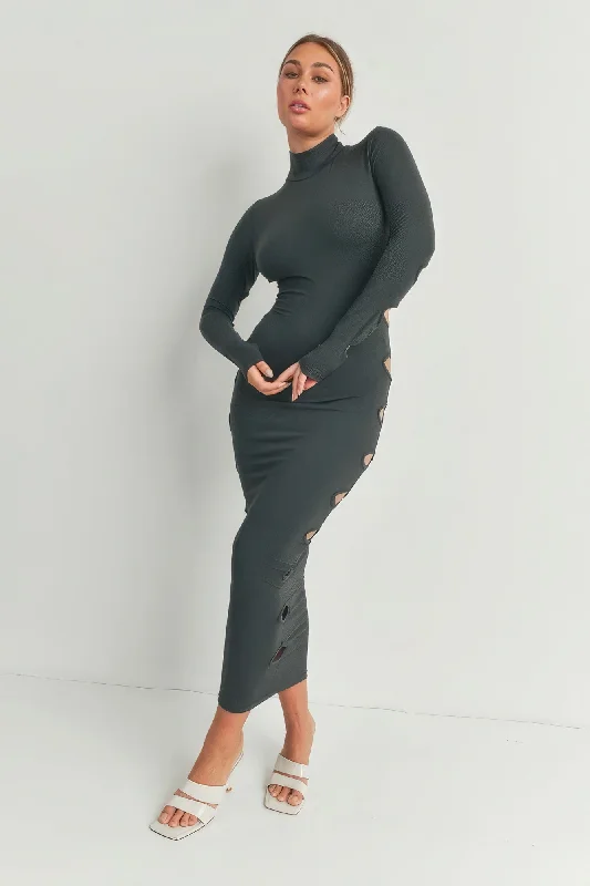 Cutout Detail Maxi Dress Comfortable Casual Maxi Dress