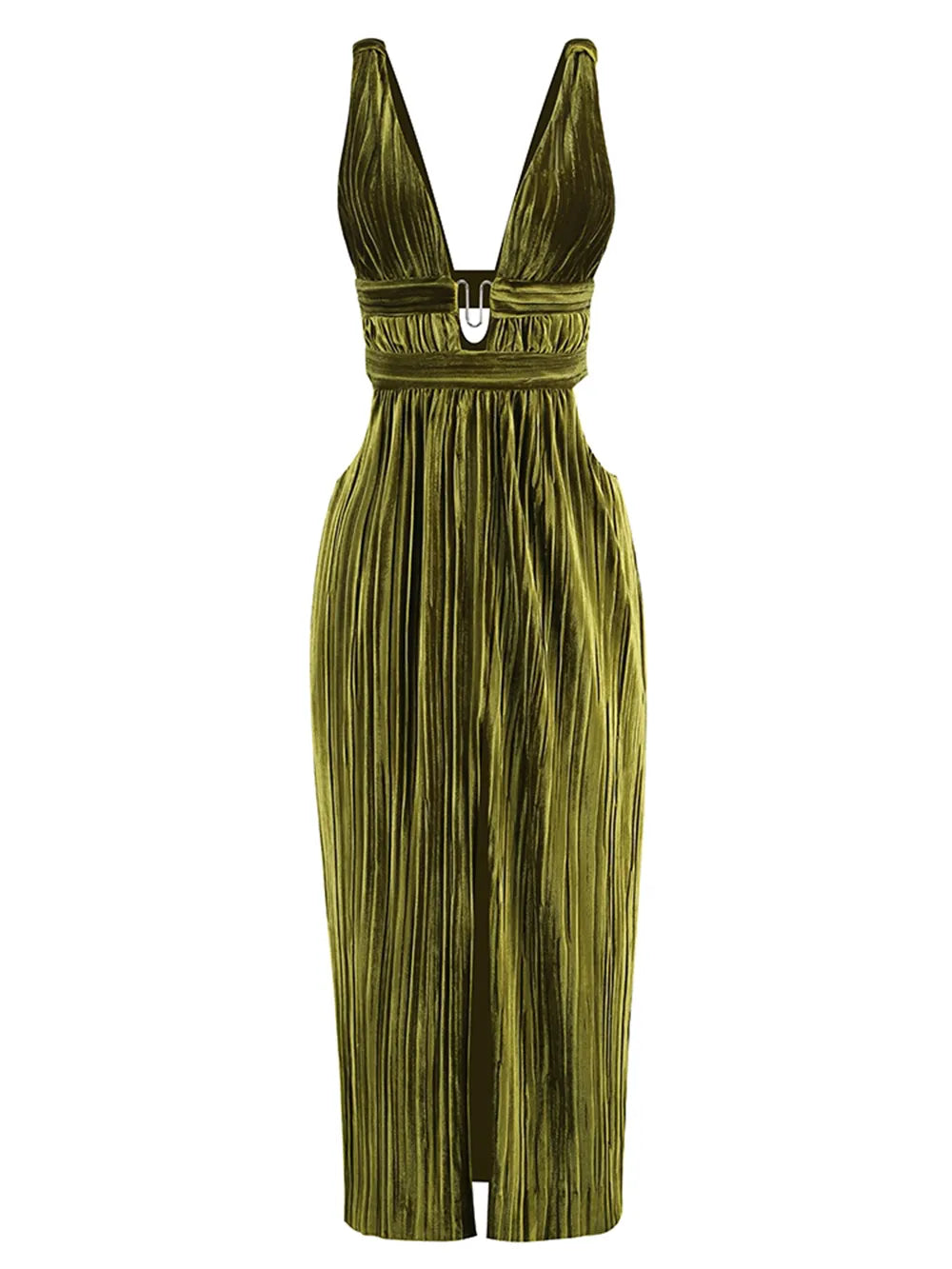 A&A Luxe Elegant Luxury Sleeveless Plunge V-Neck Pleated Maxi Dress Fashionable Chiffon Tiered Maxi Dress A&A Luxe Elegant Luxury Sleeveless Plunge V-Neck Pleated Maxi Dress Fashionable Chiffon Tiered Maxi Dress