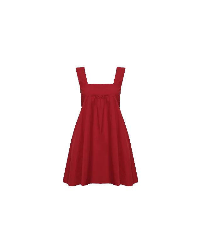 MARGIE TIE MINI DRESS GARNET Comfortable Bodycon Mini Dress