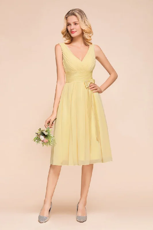 V-Neck Sleeveless A-line Mini Dress Ankle Length Bridesmaid Dress Elegant Mini Dress with Ruffles V-Neck Sleeveless A-line Mini Dress Ankle Length Bridesmaid Dress Elegant Mini Dress with Ruffles
