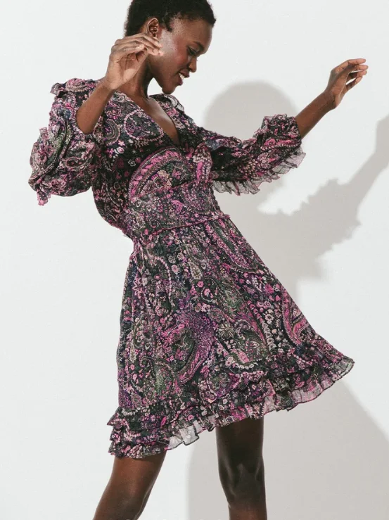 Bellamy Mini Dress Stylish Ruffle Mini Dress