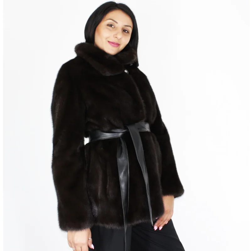 BETA Black mink jacket Plaid Jacket Tartan Jacket Houndstooth Jacket