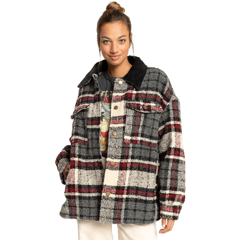Billabong Lucky Girl Jacket Zippered Jacket Buttoned Jacket Snapped Jacket