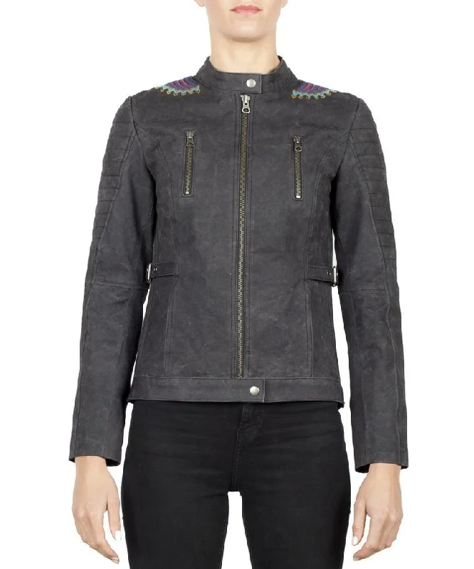 Black Arrow Ladies Urban Tribe Waxed Cotton Jacket Bomber Jacket Anorak Windbreaker Black Arrow Ladies Urban Tribe Waxed Cotton Jacket Bomber Jacket Anorak Windbreaker