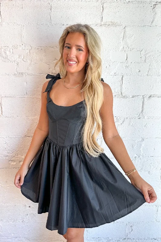 Black Belle Mini Dress Trendy Mesh Mini Dress