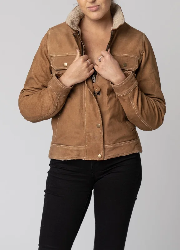 Merla Moto - Blackbird - Ladies Dakota Nubuck Leather Jacket Knit Jacket Woven Jacket Fleece Jacket Merla Moto - Blackbird - Ladies Dakota Nubuck Leather Jacket Knit Jacket Woven Jacket Fleece Jacket