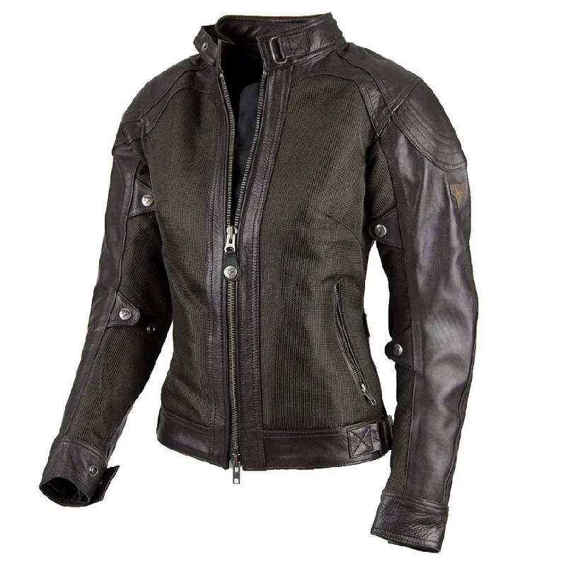 ByCity Ladies Sahara Brown Jacket Denim Fabric Leather Fabric Suede Fabric