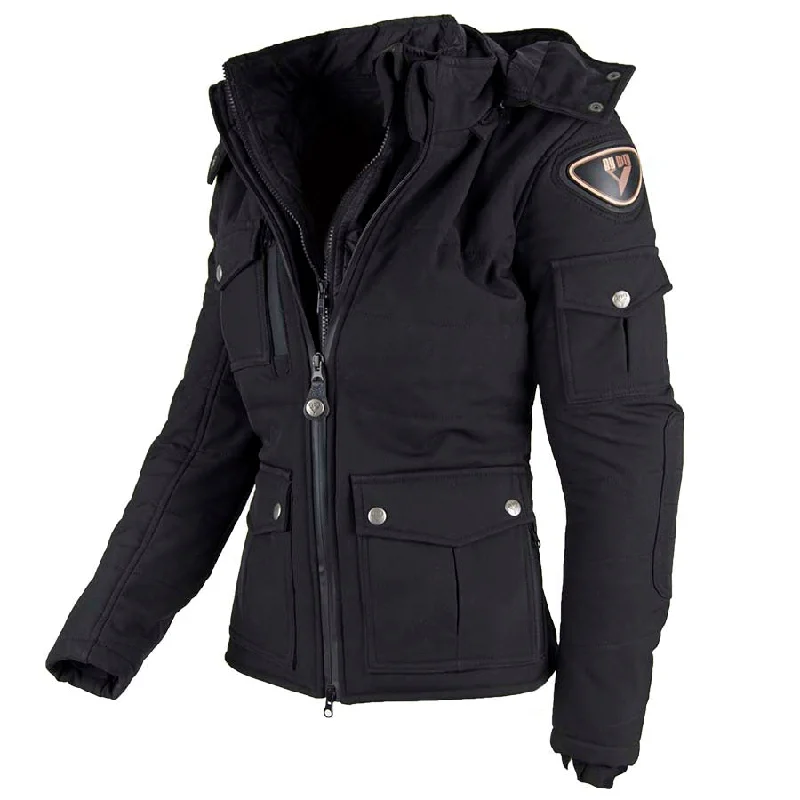 By City Ladies Urban III Soft Shell Textile Jacket - Black Zippered Front Buttoned Front Snap Front By City Ladies Urban III Soft Shell Textile Jacket - Black Zippered Front Buttoned Front Snap Front