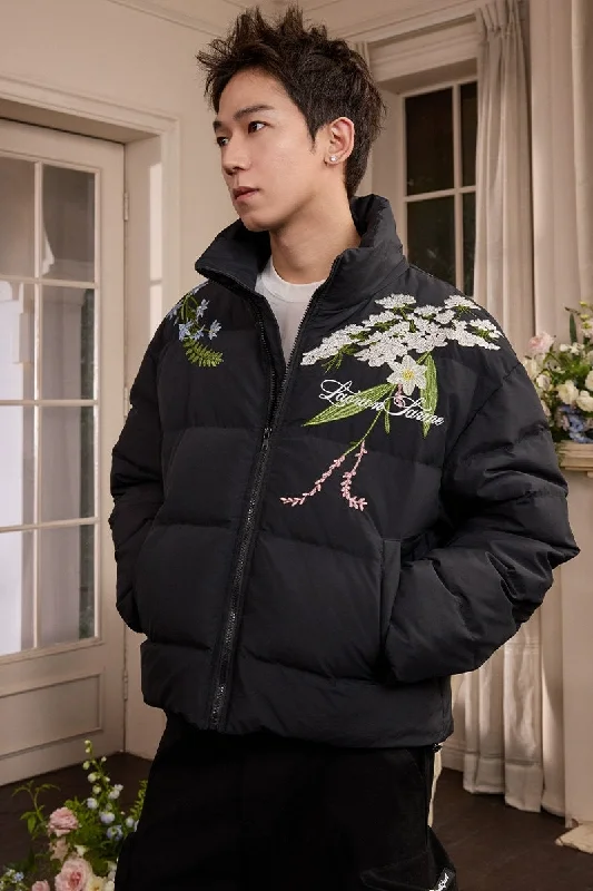 Classic Floral Embroidery Graphene Jacket Belted Jacket Elasticated Jacket Padded Jacket Classic Floral Embroidery Graphene Jacket Belted Jacket Elasticated Jacket Padded Jacket