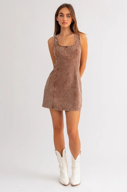 Coffee Shop Date Corduroy Mini Dress Elegant Tulle Mini Dress