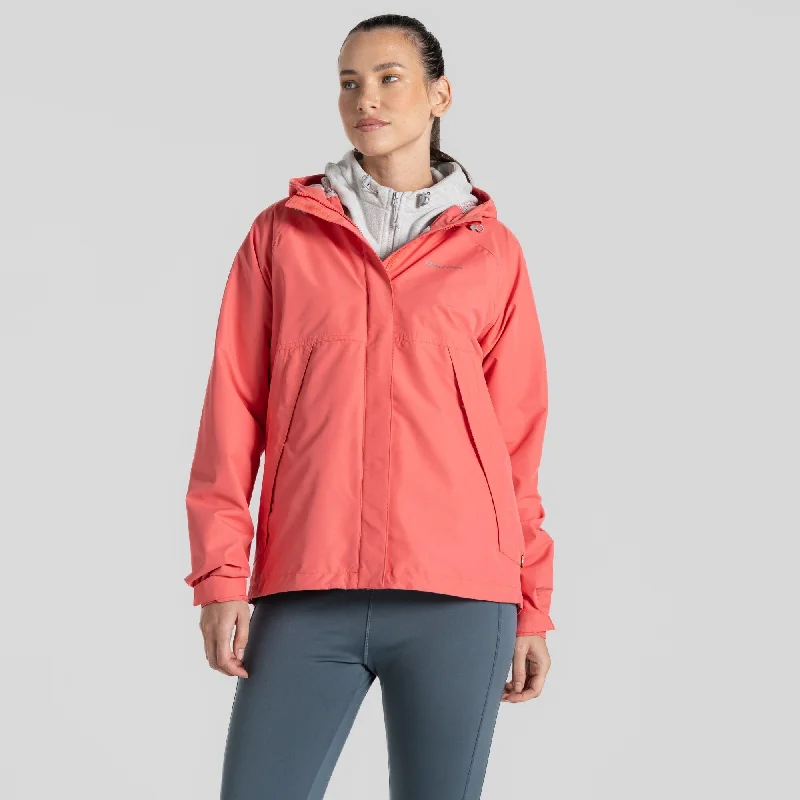 Craghoppers Ladies Ossus Waterproof Breathable Wind Resistant Jacket-CORAL Denim Jacket Leather Jacket Suede Jacket Craghoppers Ladies Ossus Waterproof Breathable Wind Resistant Jacket-CORAL Denim Jacket Leather Jacket Suede Jacket